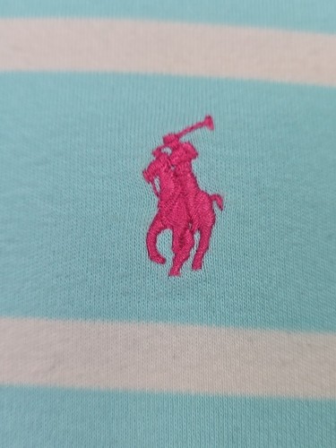 Polo By Ralph Lauren Shirt Mens Extra Large Blue Striped Pink Embroidered Pony - Picture 13 of 24
