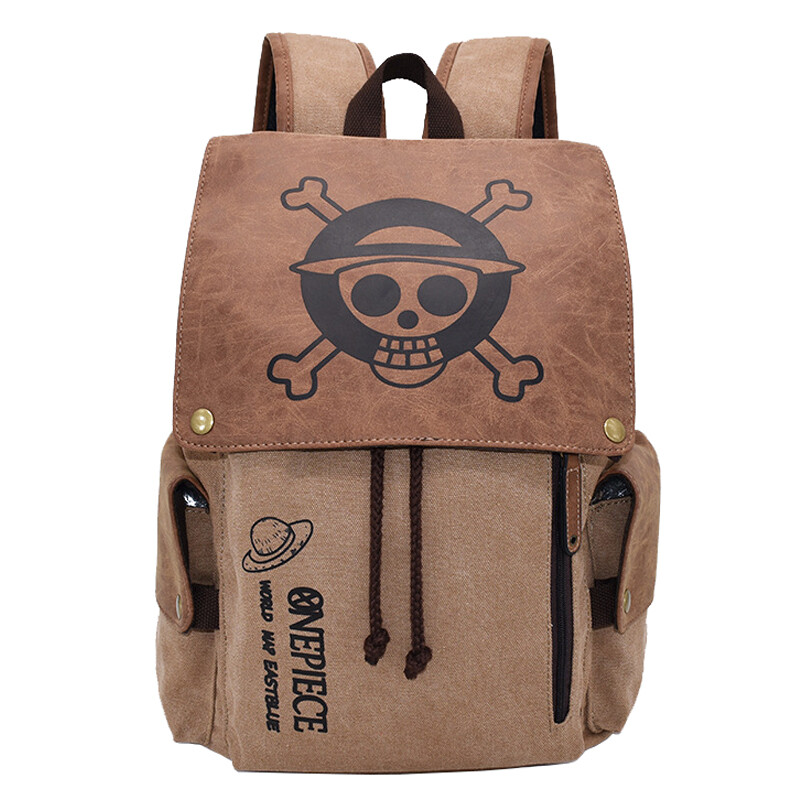Anime UNA PIEZA Mochila de Lona Bolso Escolar Mochila Niño Hombros Bolso Regalo