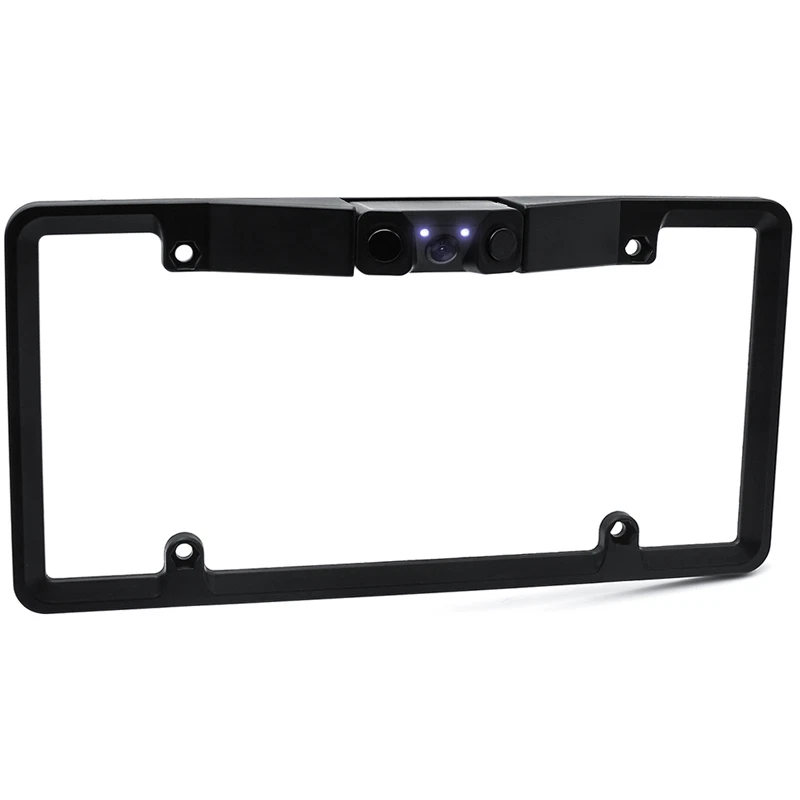 3In1 Car License Plate Frame Parking Sensor Radar +Rearview Backup Camera+2LED - Image 3 of 4