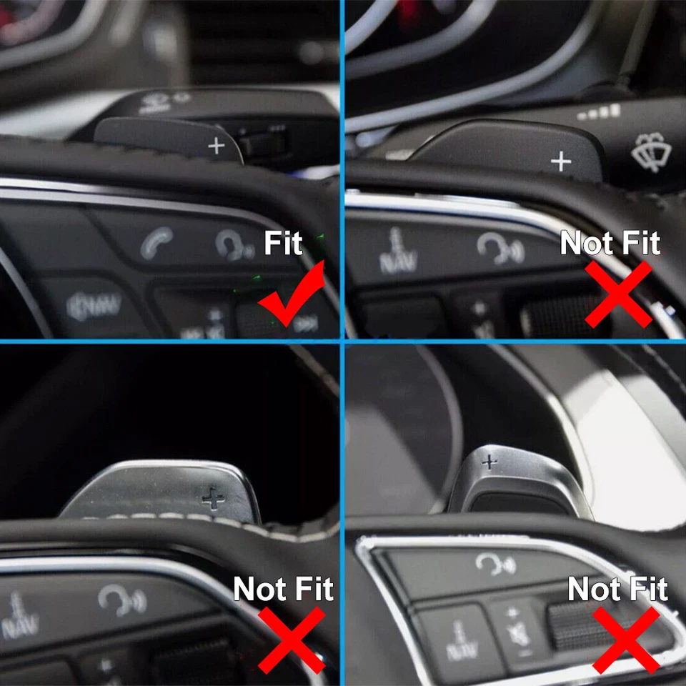 Extensión de paleta de cambio de volante de fibra de carbono para Audi A Q TT TTS  Foto 3 de 4