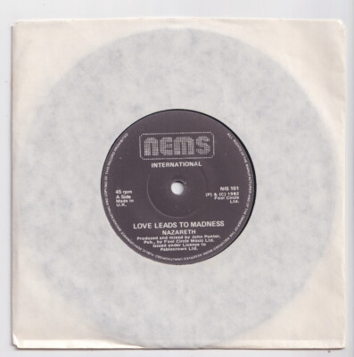 (AC188) Nazareth, Love Leads To Madness - 1982 - 7'' vinyl
