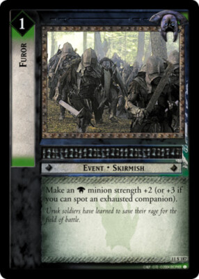 LOTR: Furor [Ungraded] LOTR: Shadows Lord of the Rings TCG Decipher