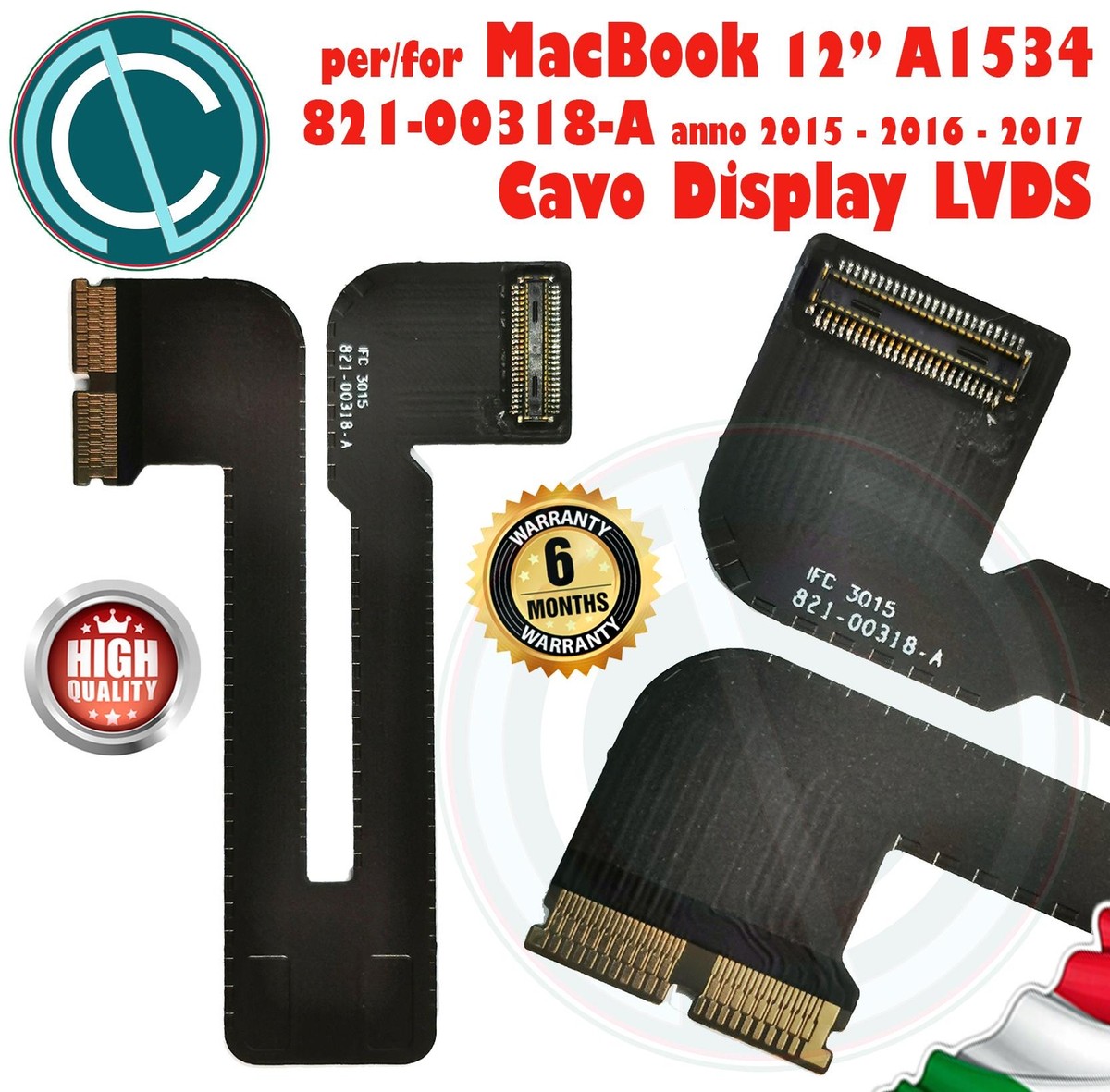 Cavo Originale Apple Cavo Flessibile Trackpad E Tastiera Per MacBook 12" Retina A1534 (2015-2017) - Ricambio Originale Apple Flex Cable 12 Retina 2015 2017 - Foto 11