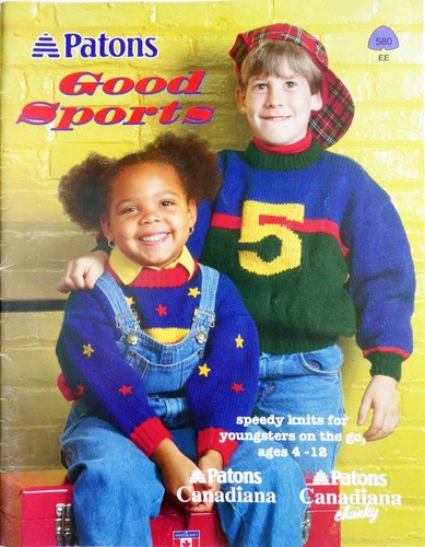 Knitting Patterns Sweaters Sports 4 6 8 10 12 Child Football Baseball Unisex 580 - Picture 6 of 7