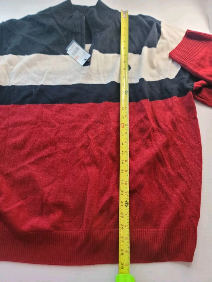 NWT U.S. Polo Assn. Blue/Red/White 1/2 Half Zip Long Sleeve SZ 3XL MSRP 80.00 - Image 3 of 4