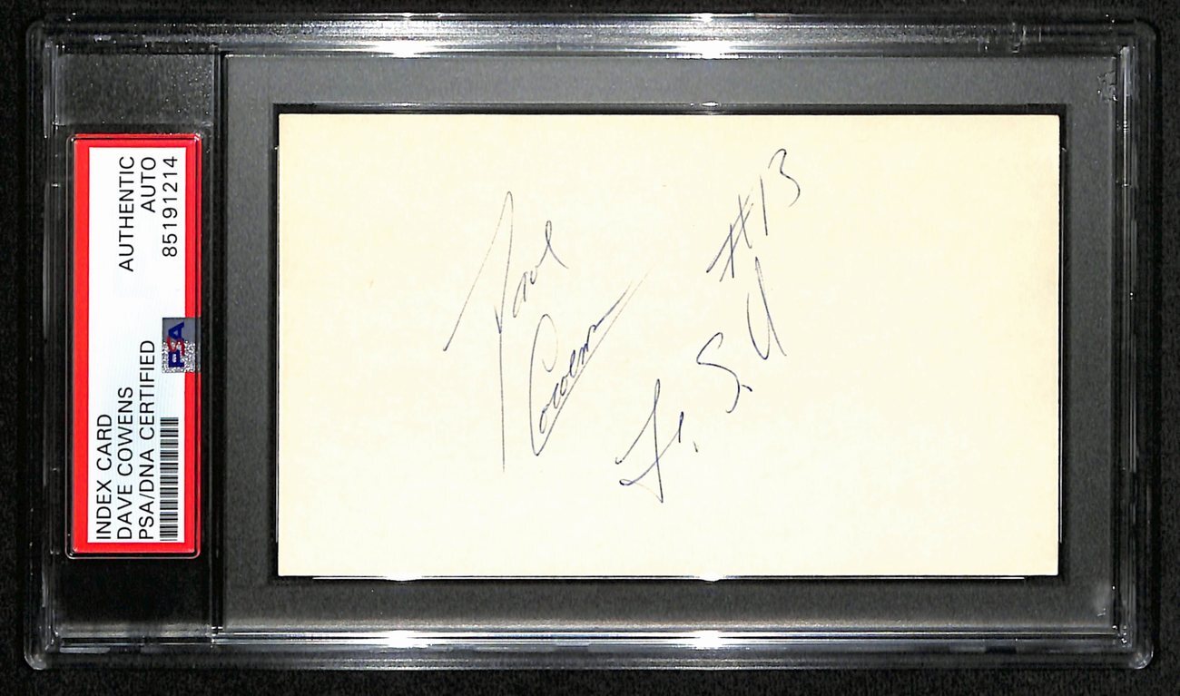 Dave Cowens Autographed Signed HOF /Auto 3x5 Index Card Boston Celtics PSA/DNA 188561 