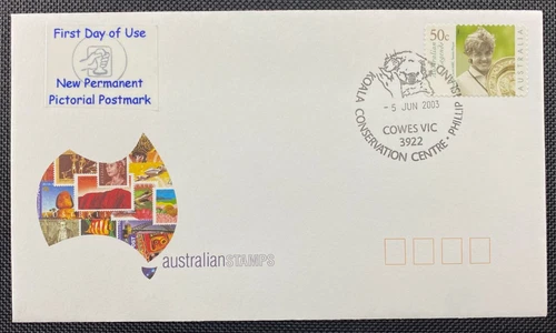 2003 Phillip Island Cowes Koala Sanctuary New Permanent Pictorial Postmark