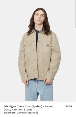 Carhartt Jacket: Michigan Chore Coat (Spring) Dusty Hamilton Carhartt Jacket: Michigan Chore Coat (Spring) Dusty Hamilton