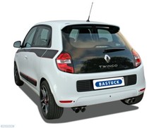 BASTUCK Duplex Edelstahl Sportauspuff Renault Twingo 3 rechts links je 2x76mm