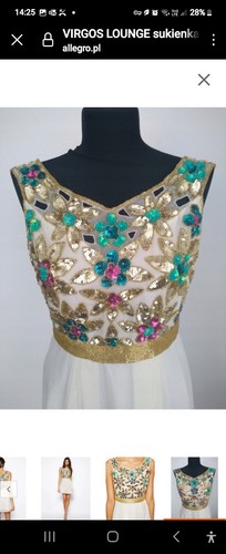 Virgos Lounge....Beaded and chiffon lined mini dress.UK 6 Excellent condition. - Picture 13 of 13