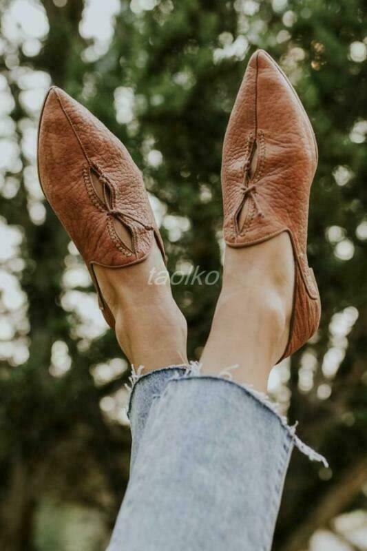 Women's Pointy Toe Shoes Slip On Loafers Retro Hollow Out Fashion Occident  Chic | eBay