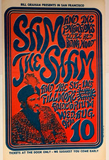 SAM THE SHAM 1966 FILLMORE AUDITORIUM BILL GRAHAM POSTCARD BG-22 N/M B-17