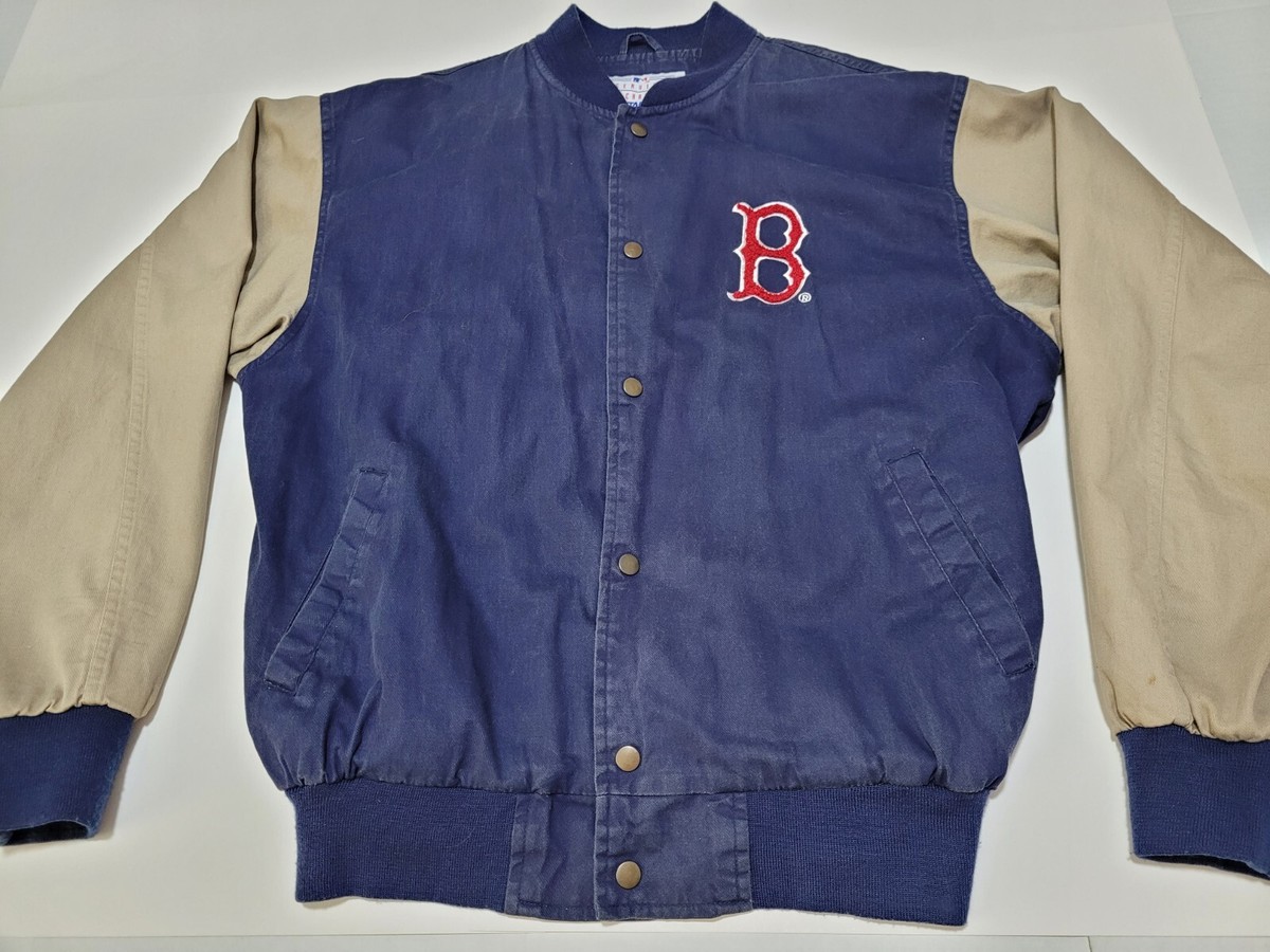 Vintage Starter Jacket MLB Boston Red Sox 100% Cotton Size Large 