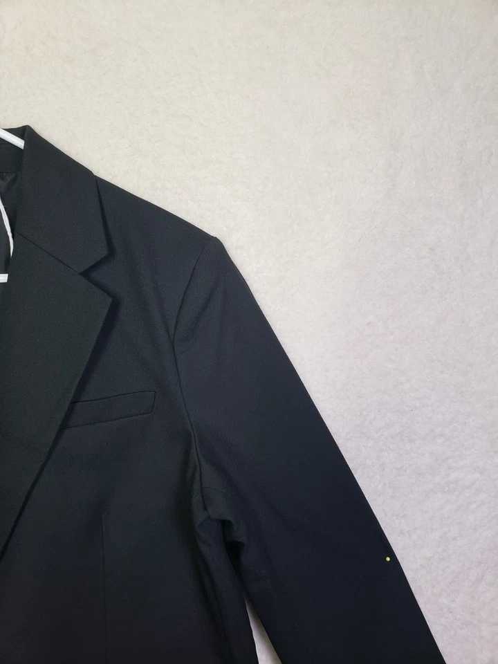 Blazer H&M Mujer Traje Pequeño Negro Poliéster B Manga Larga Sencillo Forrado Foto 3 de 4