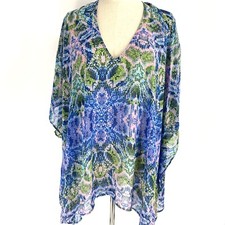 Show Me Your Mumu Snake Print Tunic Swim Cover Up Women’s S Oversized Top Beachy