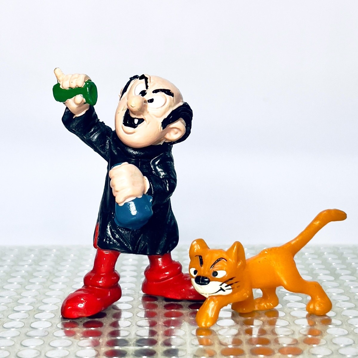 ガーガメス ソフビ GARGAMEL The Smurfs Gargamel w/ Azrael Cat Figure Vintage 1978