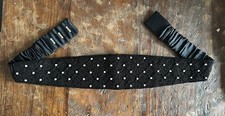 Belt Beaded Black Magid Wave Retro Vintage New Wave Sparkle Rhinestone Accents