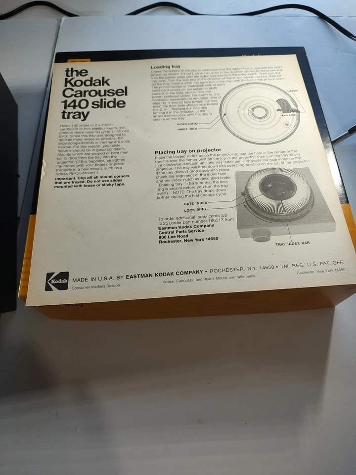 Projector Slide Tray Kodak Slide Carousel Transvue Tray with 80 Slot & Box - Image 3 of 4