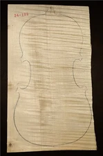 Single Piece Violin Bottom 4/4 Marbled Maple 24-188