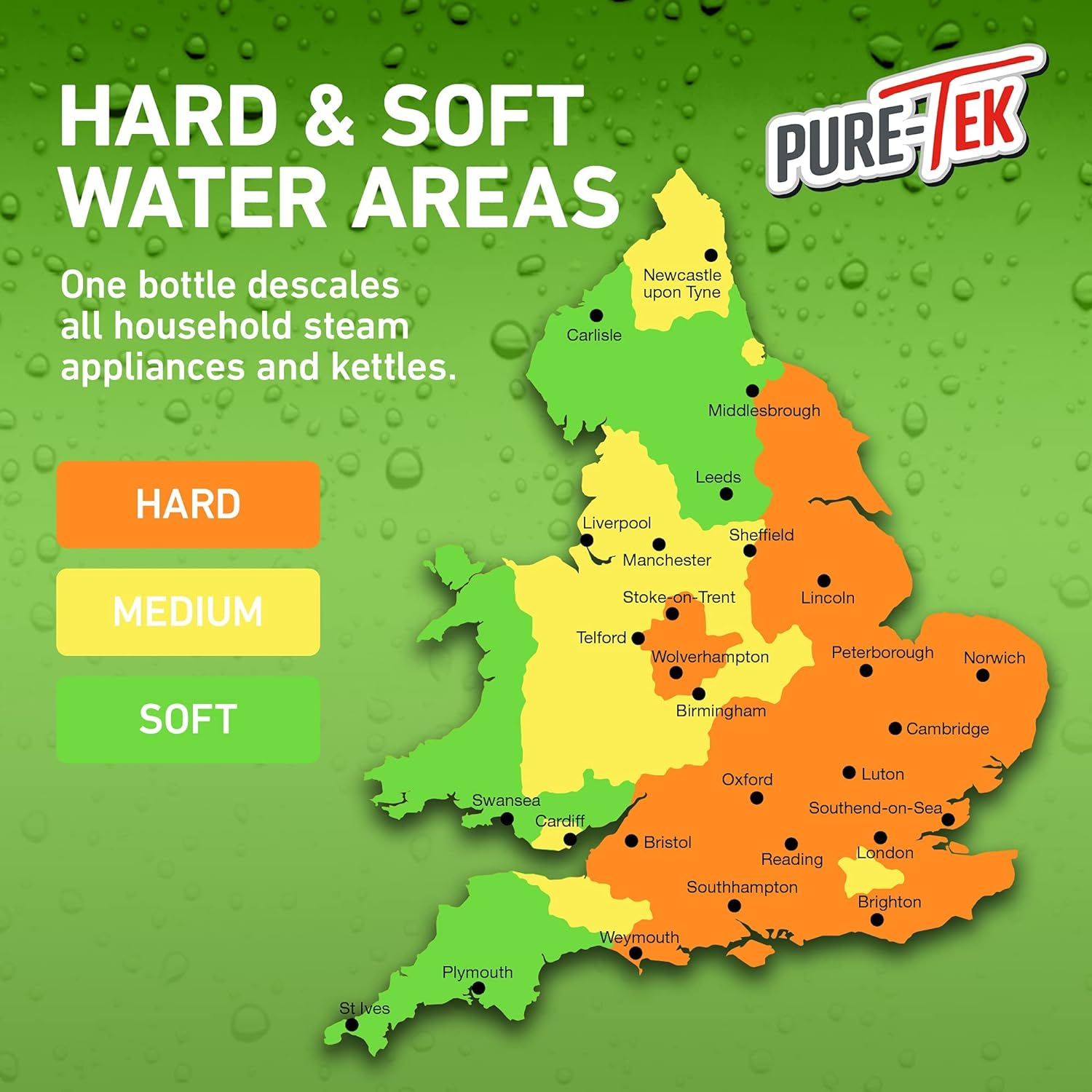 PureTek Kettle Descaler Liquid, Coffee Machine Limescale Remover