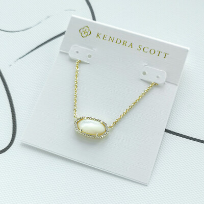 Kendra Scott  Elisa Gold Pendant Necklace Ivory Pearl