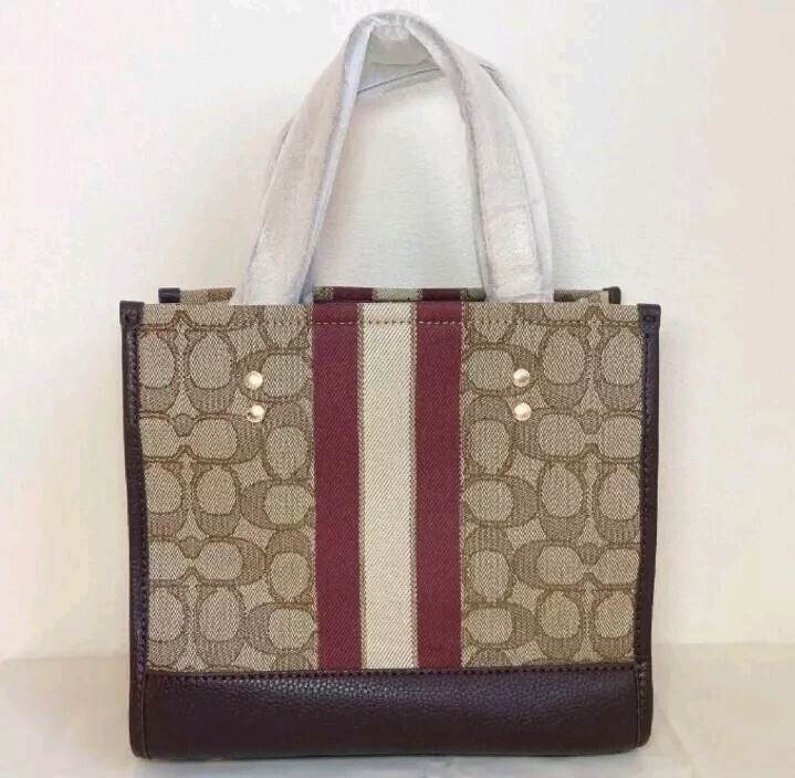 COACH C8406 ショルダーバック COACH C8406 Logo Brown Red 2way Hand Bag Shoulder Bag Very