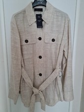 Marks And Spencer Linen Blend Jacket Size 6 Bnwt