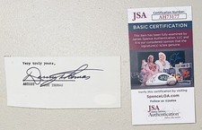 Danny Thomas Signed Autographed 2.25 x 5 Cut JSA Cert Make Room For Daddy Show