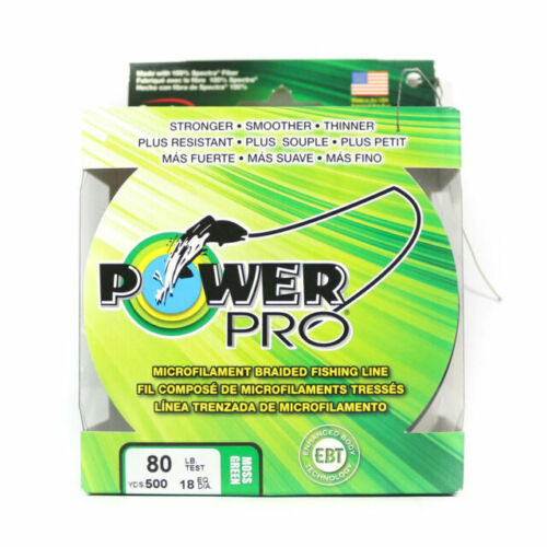 Power Pro 21100800500E 80lbs Braided Fishing Line - Green for 
