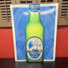 St Pauli Girl Metal 3D 18x24"Beer Sign
