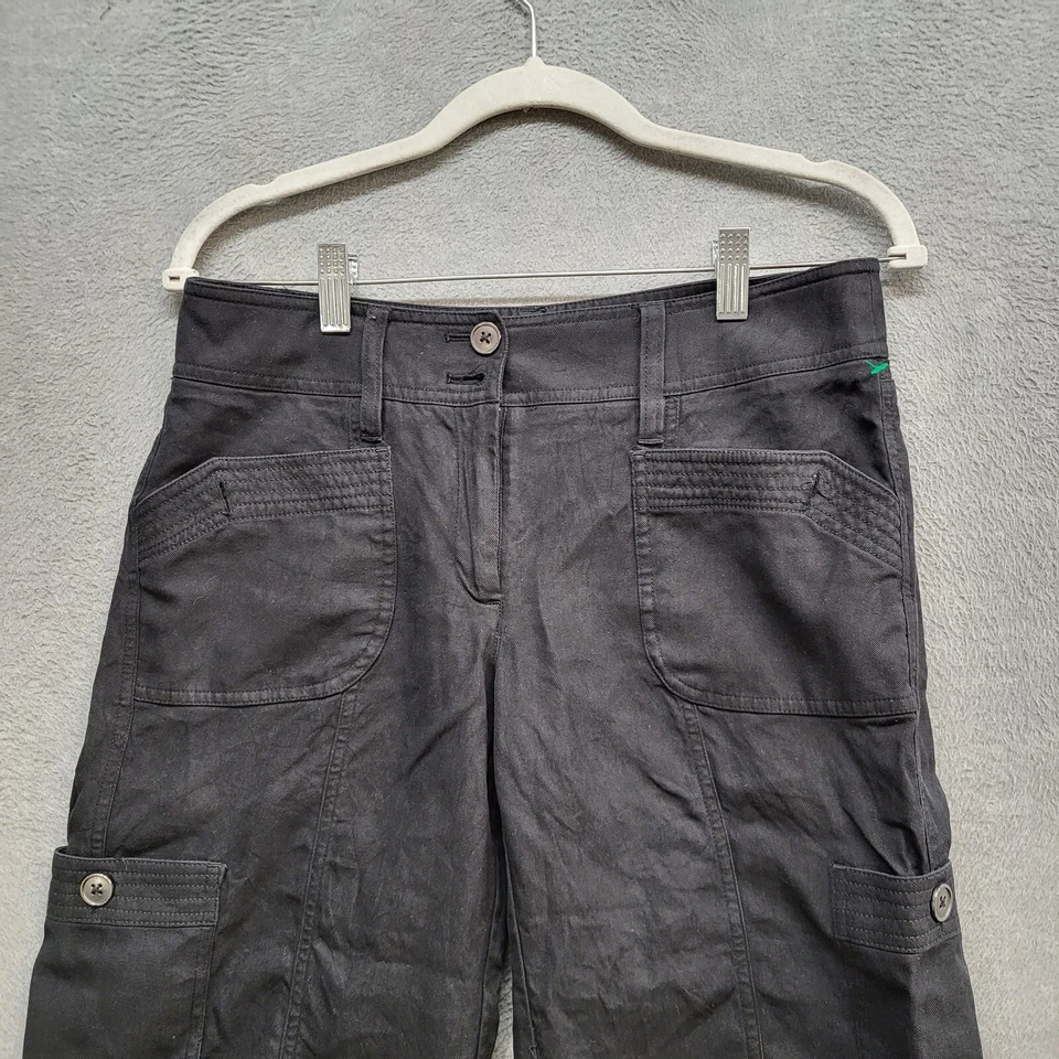 Calça Capri Feminina White House Black Market 8 Preta Seda Carga 21" Costura Interna - Imagem 4 de 4