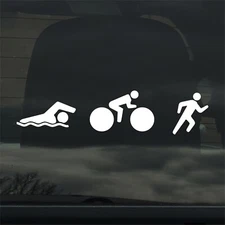 Triathlon - Swim, Bike, Run, Endurance Race - Custom Vinyl Sticker - Decal