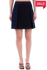 ARTHUR ARBESSER Crepe A-Line Skirt Size IT 40 Two-Tone Made in Italy