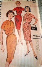 LOVELY VTG 1950s DRESS BUTTERICK Sewing Pattern 12/32 FF
