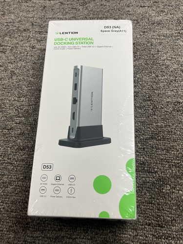 LENTION D53 USB C Docking Station with 100W PD, 4K HDMI, Gigabit Ethernet - New