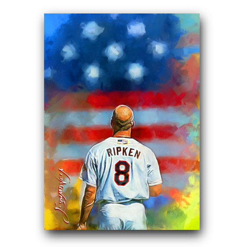 Cal Ripken Jr 111 Art Card Limited 21/50 Edward Vela Signed (Baltimore