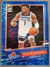 2020-21 Panini Donruss Optic - The Rookies Blue Pulsar #5 Anthony Edwards (RC)