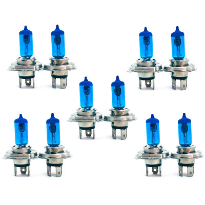 10 x H4 Lampen 60/55W 12V Xenon Effekt Blue Birne Glühlampe Super Weiss Kelvin