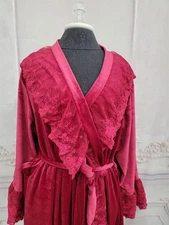 Victorian Trading Christine Daae Gown Phantom Opera Red Ruffled Robe L/XL