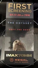 The Odyssey 70mm IMAX First Screening Commemorative Ticket Mall Of Georgia ATL