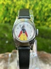 Vintage Silver Tone US Time Snow White Wind Up Watch. Runs Well