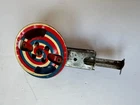 VINTAGE J Chein July 4th Patriotic Tin Mechanical Spinner Sparkler Toy