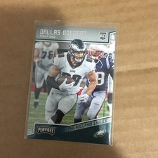 2018 Playoff #299 Dallas Goedert Rookie Card RC Philadelphia Eagles SDSU. rookie card picture