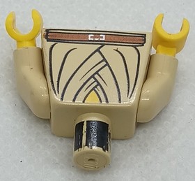Lego SW 973px58c01 Torso Layered Shirt Brown Belt Pattern Tan Arms Yellow Hands