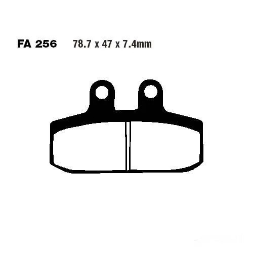 Bremsbelag EBC FA256HH Hinten FüR Moto Guzzi V7 750 II Ie Stornello Edition ABS-image