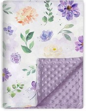 Baby Blanket Super Soft Double Layer Minky with Dotted Backing for Girls, Rec...