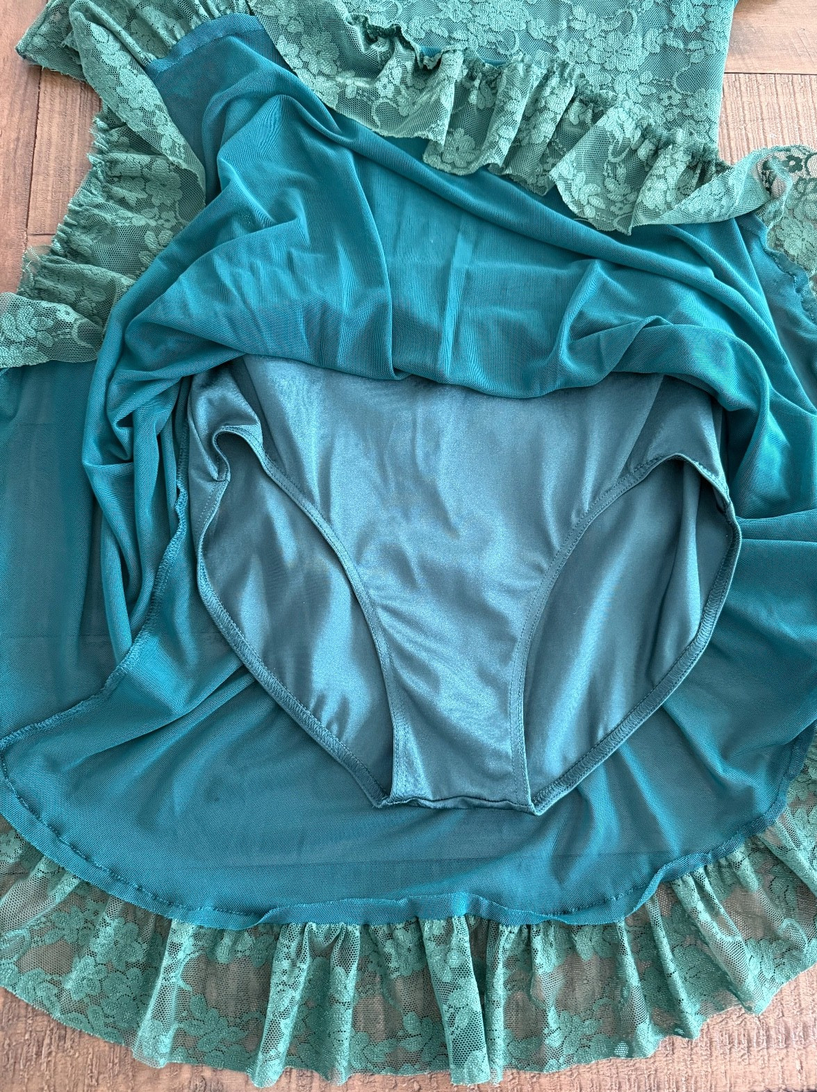 Weissman dance  costume girls green dress size SA - image 3