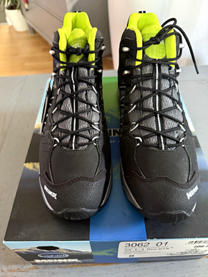 Meindl SX 1.1 MID GTX Herren Wanderschuhe GORE-TEX Schwarz/Lemon Gr. 8/Gr.42