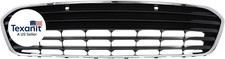 Bumper Grille Compatible with 2013-2015 Toyota Avalon Chrome Shell W/Silver Inse