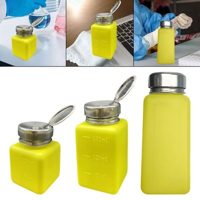 Push Down Liquid Dispenser Leere Pumpflasche für Make-up-Entferner Gelb
